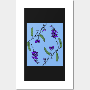 Hardenbergia Violecea Happy Wanderer Posters and Art